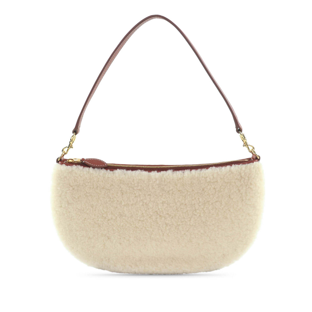 Pre-Loved Loro Piana Mini Calfskin Trimmed Shearling Convertible Handbag